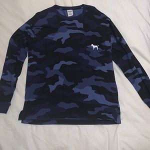 PINK Victoria Secret camo long sleeve shirt